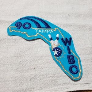 Vintage Tampa WIBC Embroidered Patch 1990 and Luggage Tag
